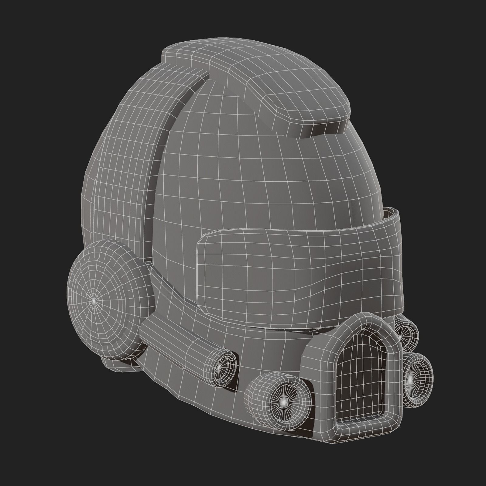 Helmet scifi military combat 3d  Low-poly 3D model_8