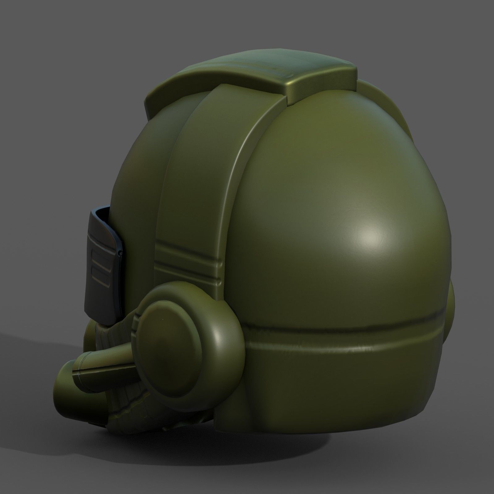 Helmet scifi military combat 3d  Low-poly 3D model_2