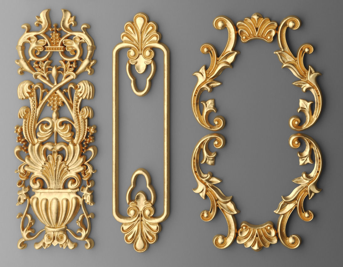 Frame molding set 3D model_2