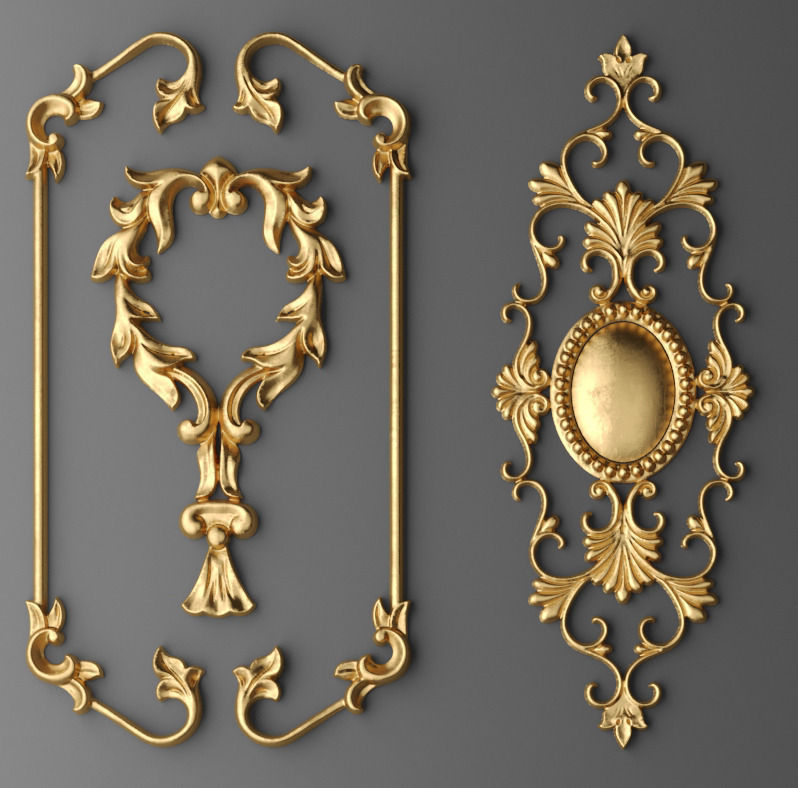 Frame molding set 3D model_10