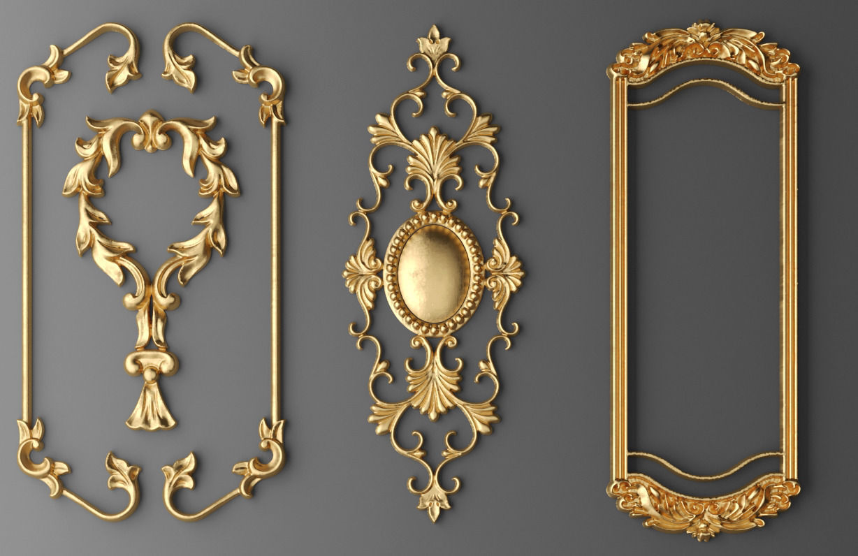 Frame molding set 3D model_7