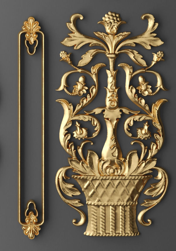 Frame molding set 3D model_6