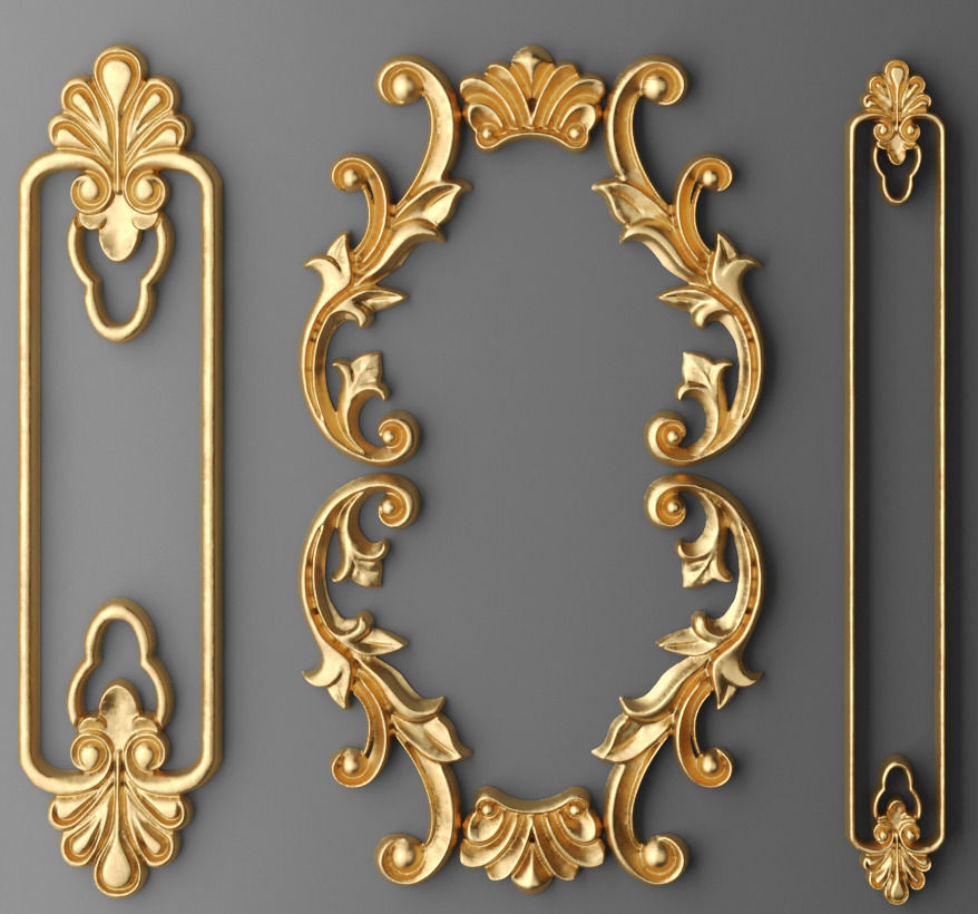Frame molding set 3D model_9