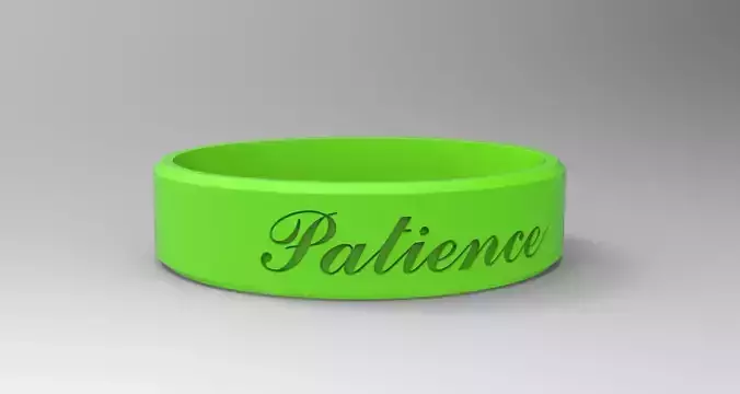 Patience Ring Green 3D print model