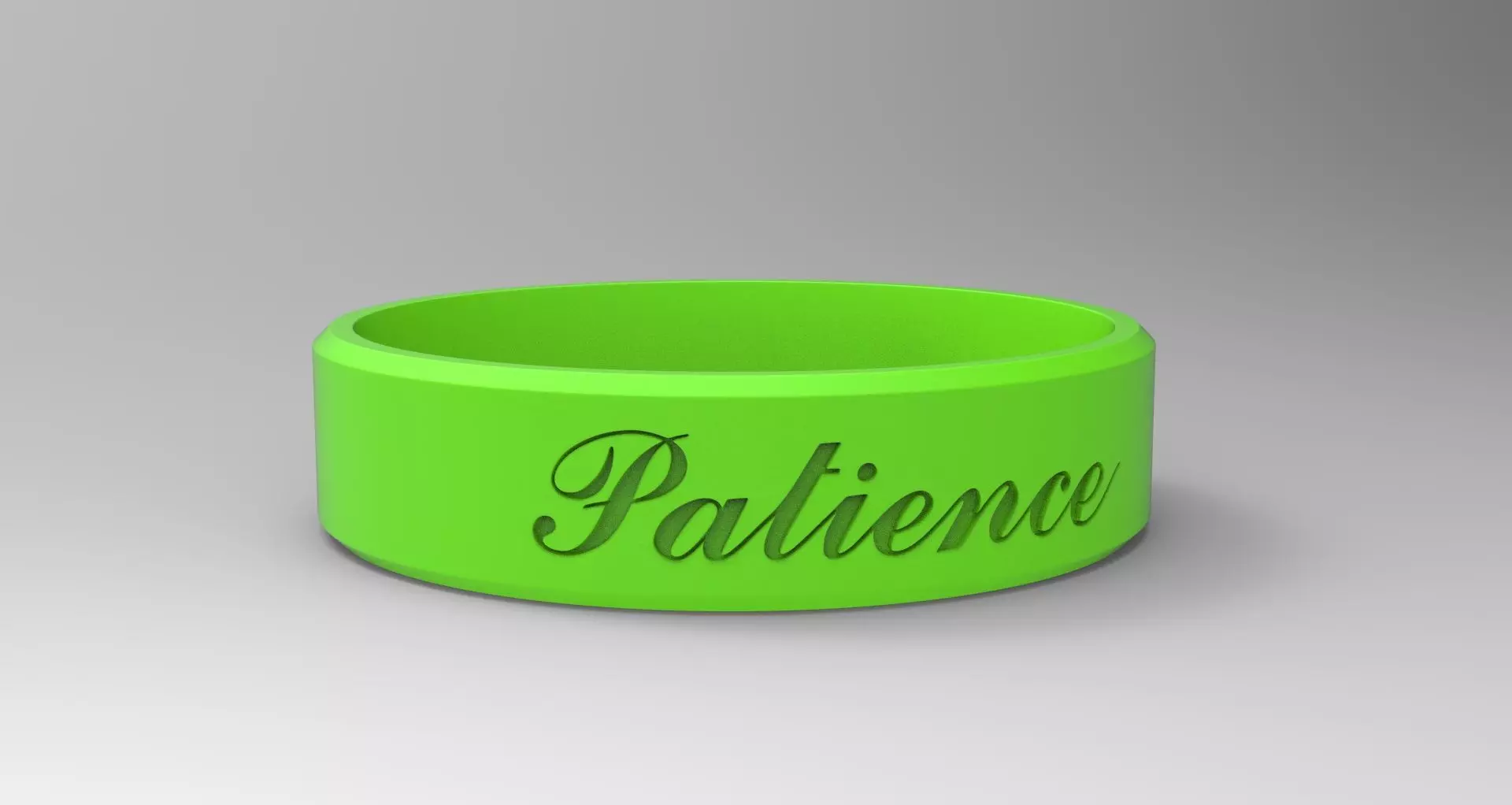 Patience Ring Green 3D print model_0