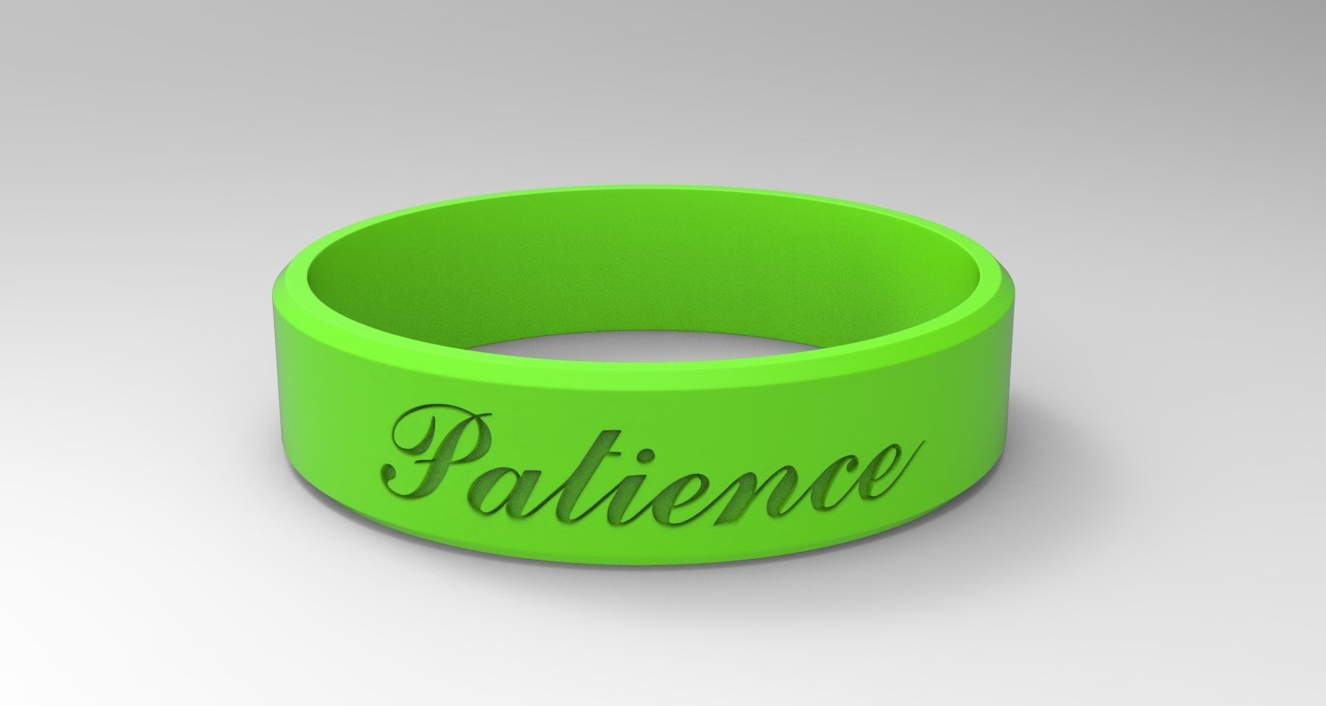 Patience Ring Green 3D print model_2