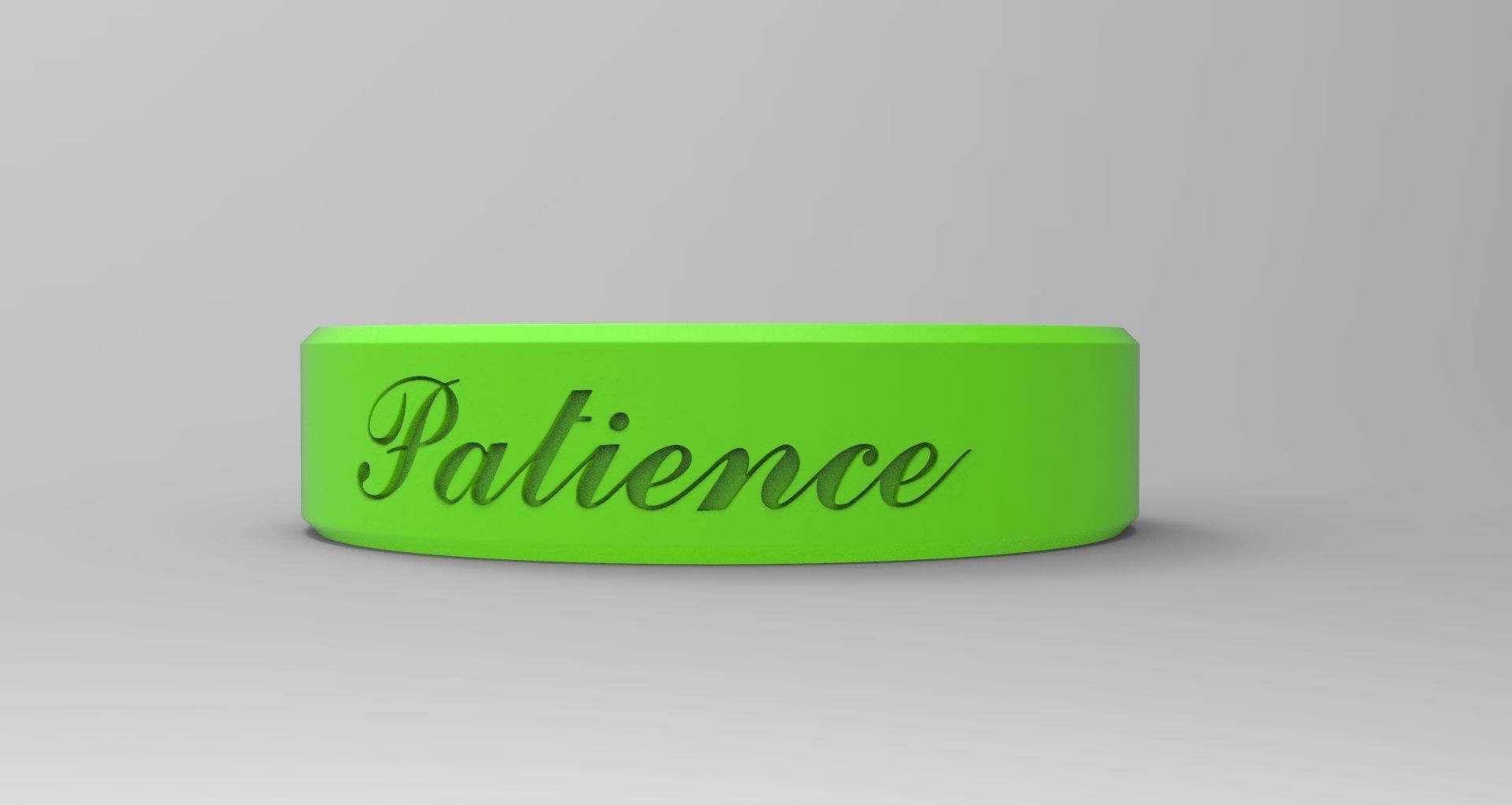 Patience Ring Green 3D print model_3