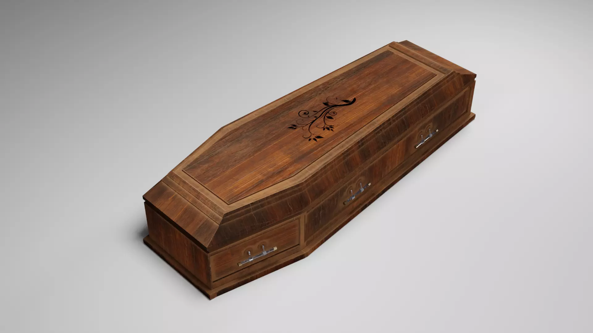 Medieval Coffin Low-poly 3D model