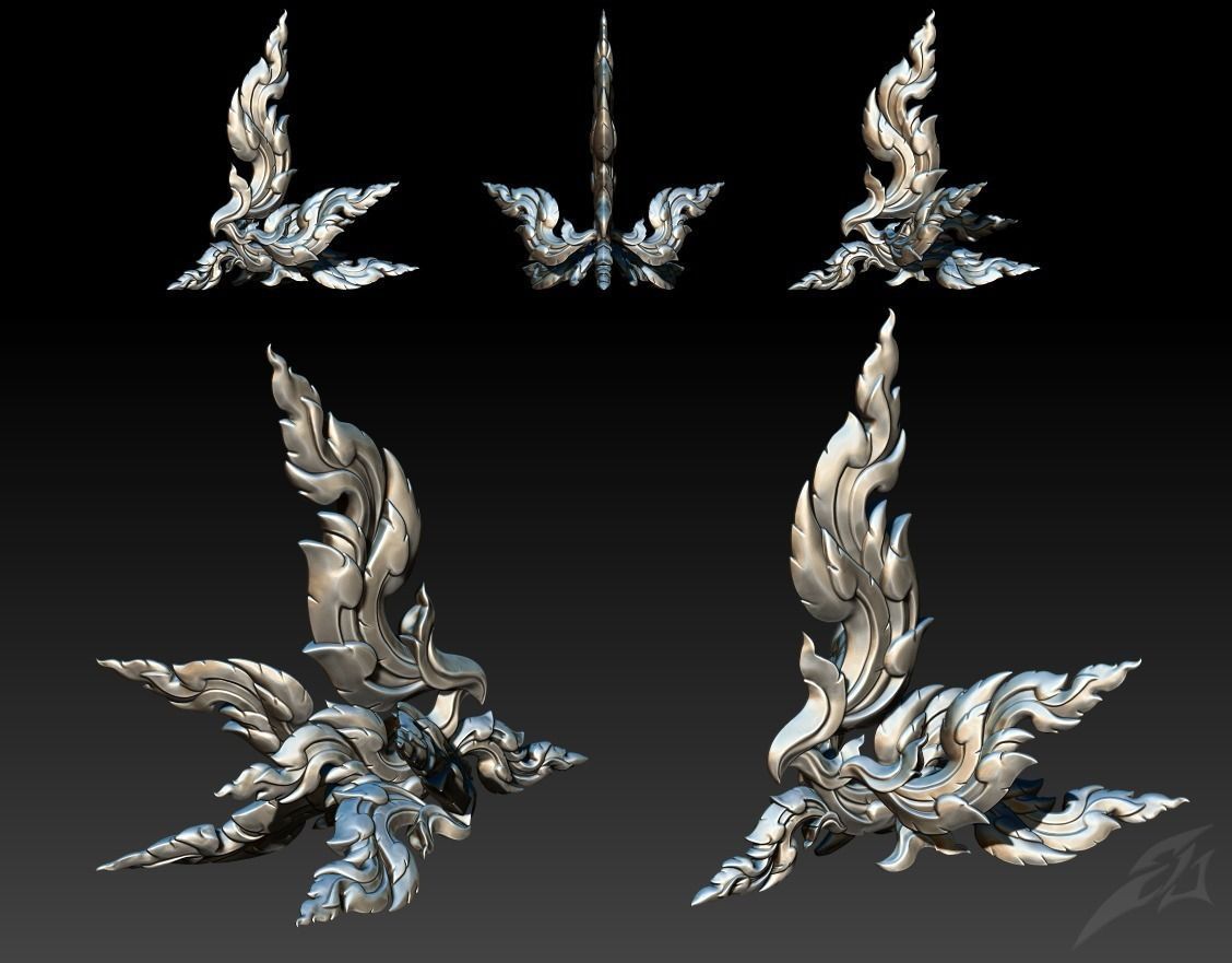 Kinnaree - Thai Art Sculpture 3D print model_1