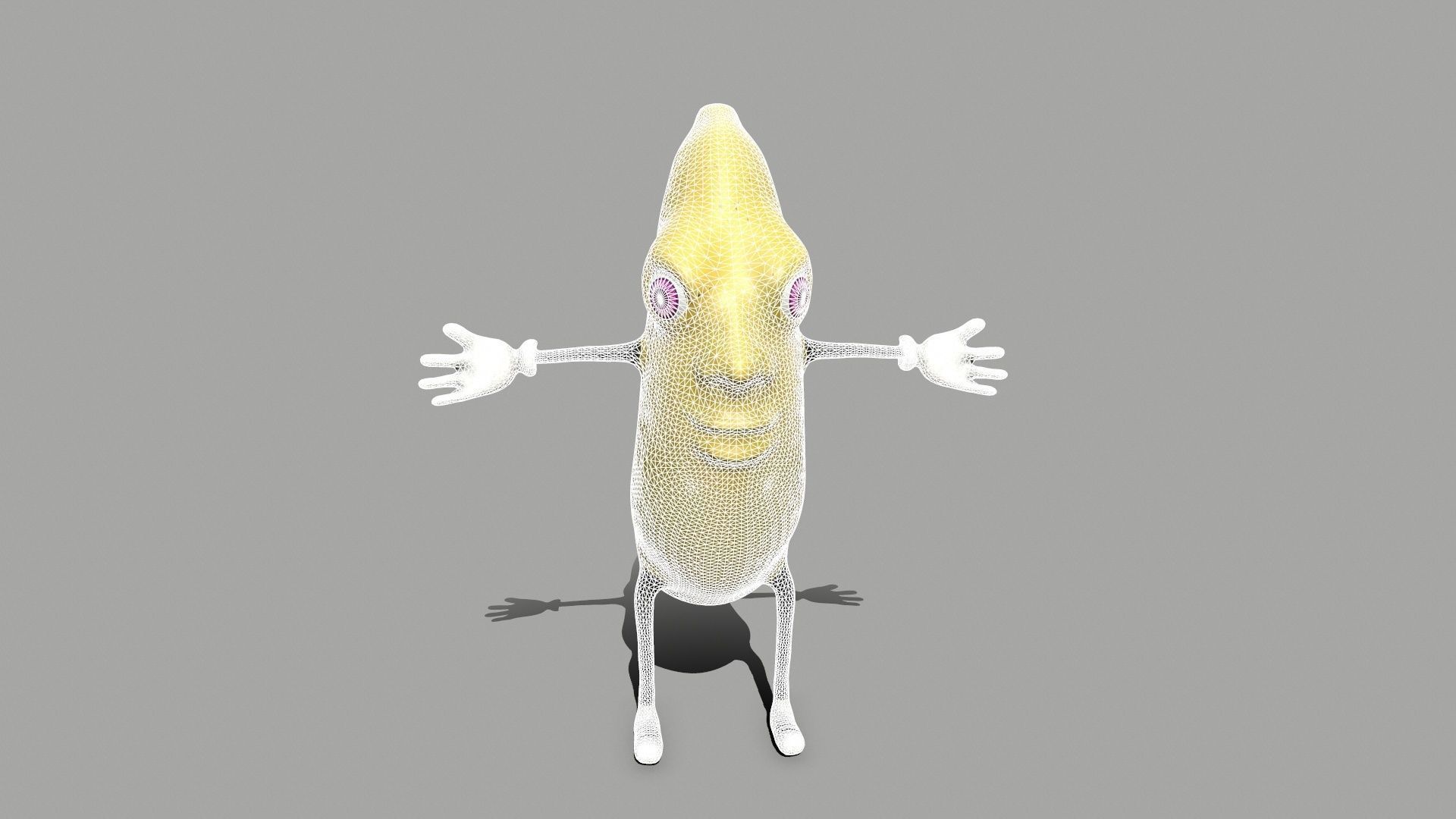 Banana character Low-poly 3D model_9