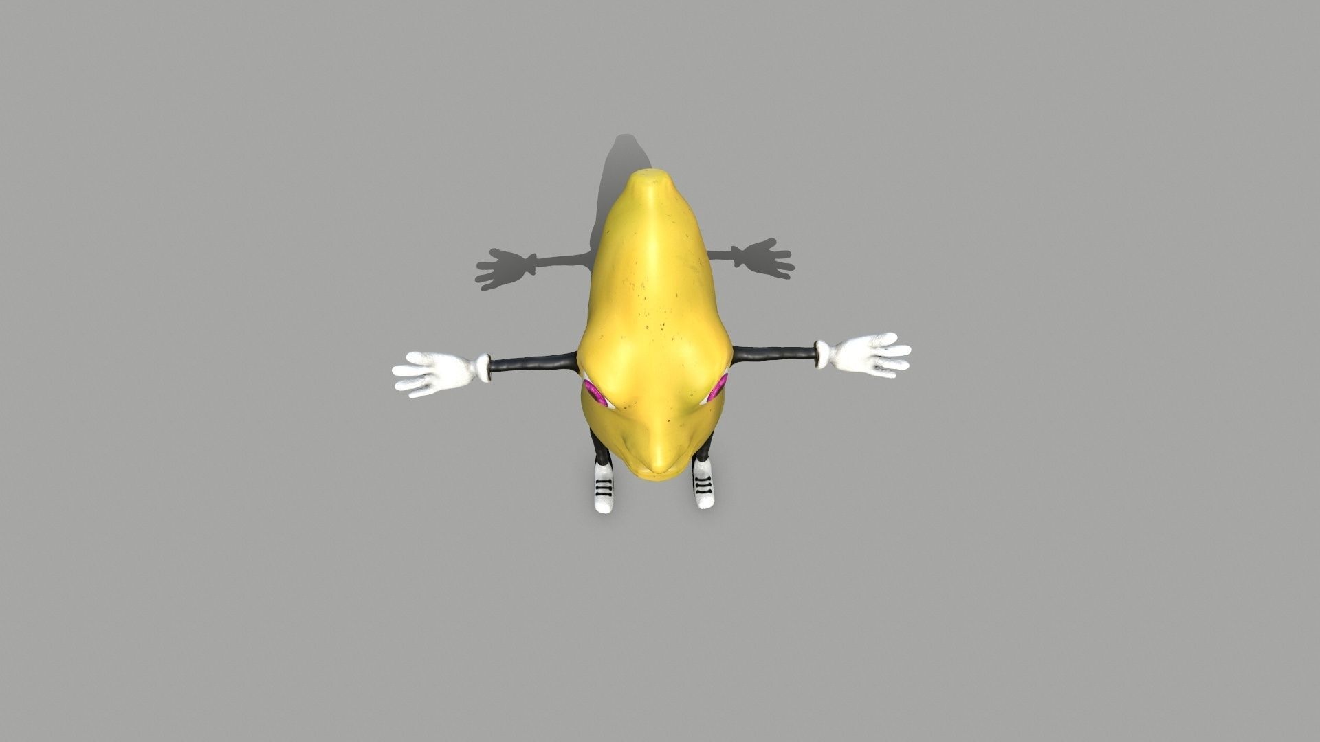 Banana character Low-poly 3D model_8