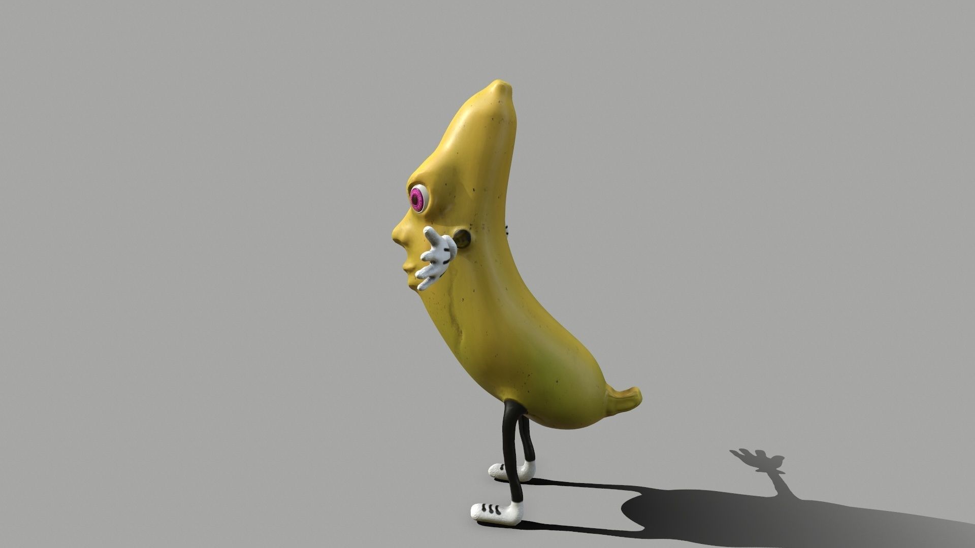 Banana character Low-poly 3D model_4