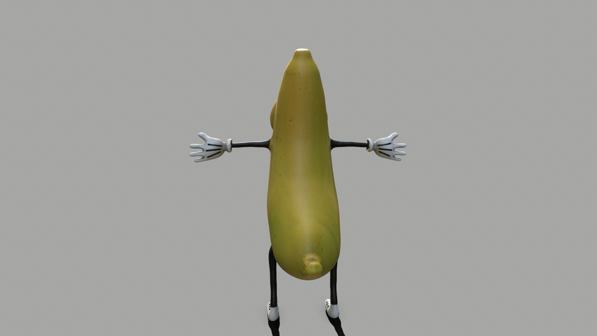 Banana character Low-poly 3D model_5