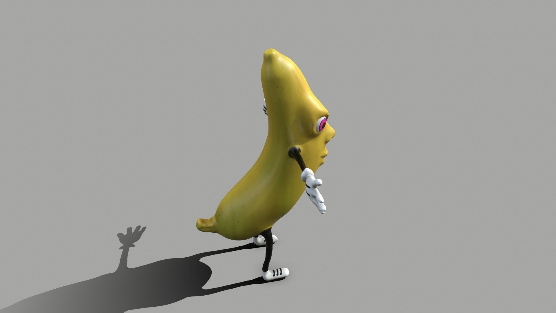 Banana character Low-poly 3D model_6