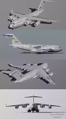 Boeing C-17 Globemaster III Low-poly 3D model