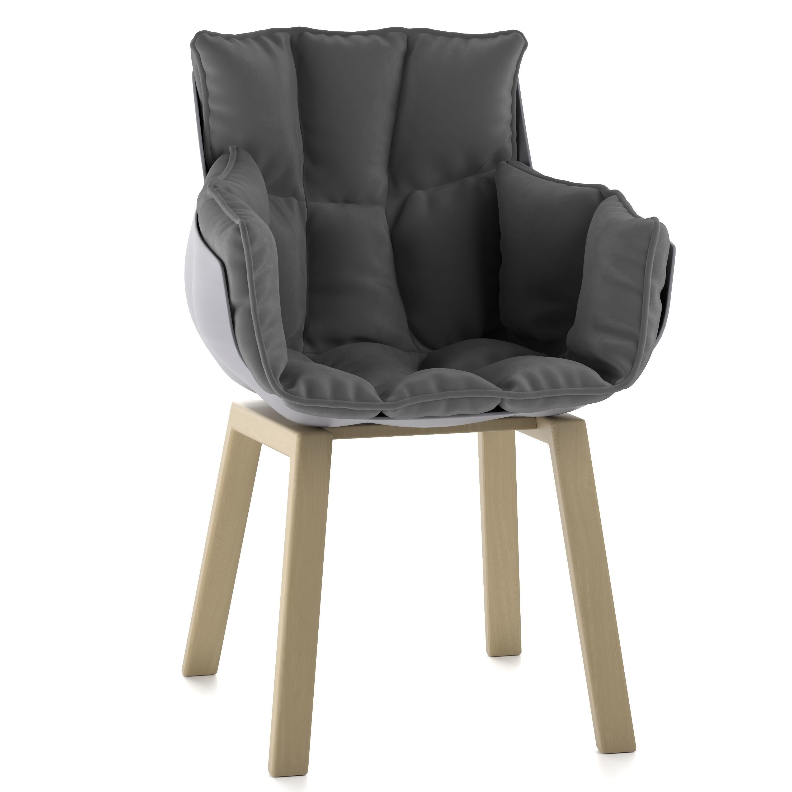 B and B Italia Husk Chairs 3D model_2