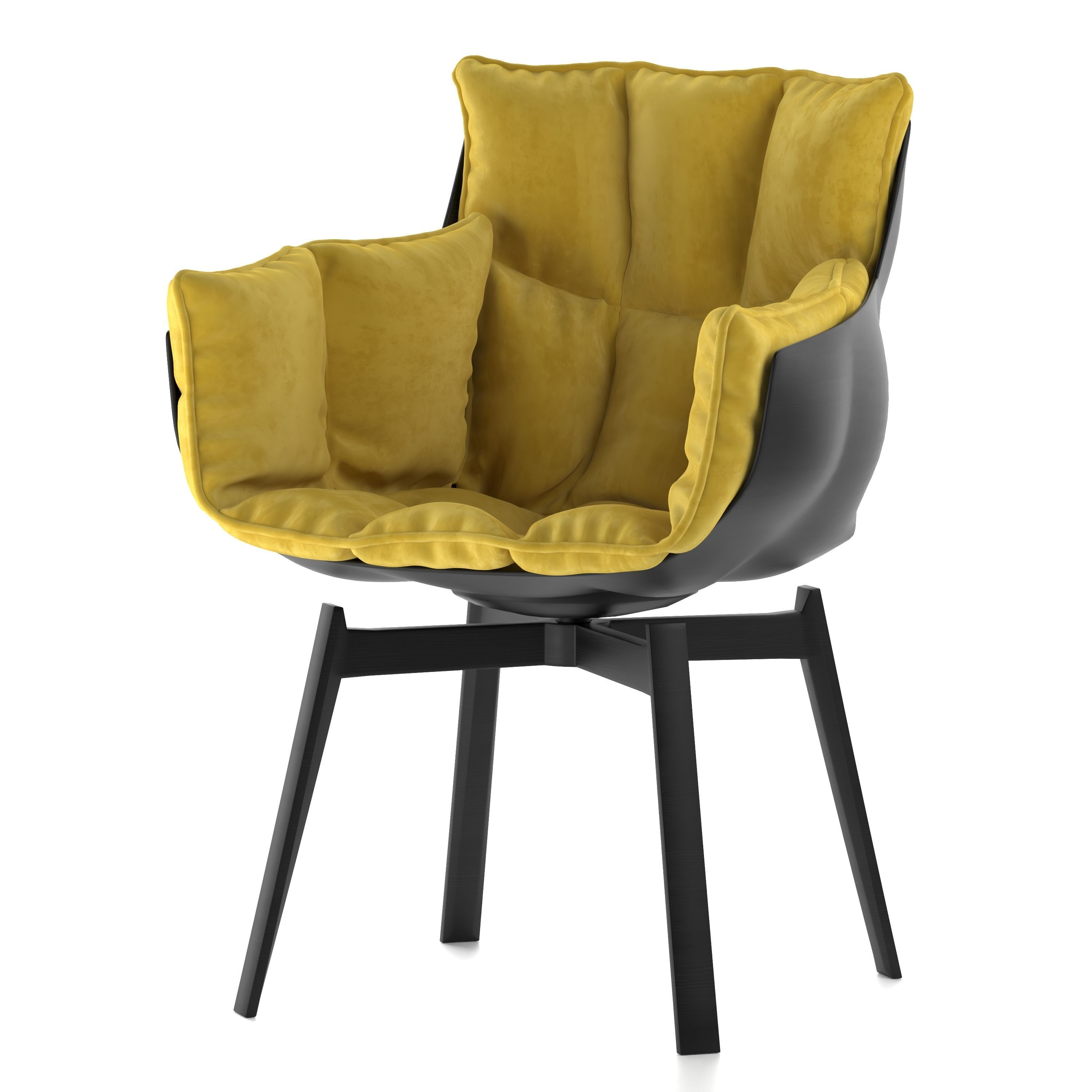 B and B Italia Husk Chairs 3D model_1