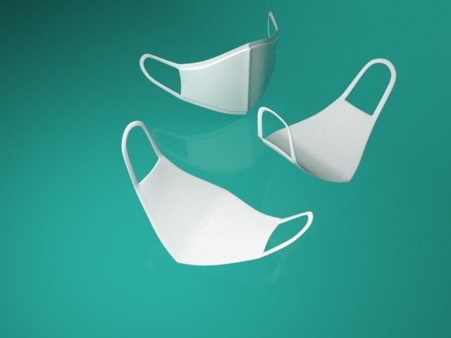 3d Mask coronavirus Low-poly 3D model_6