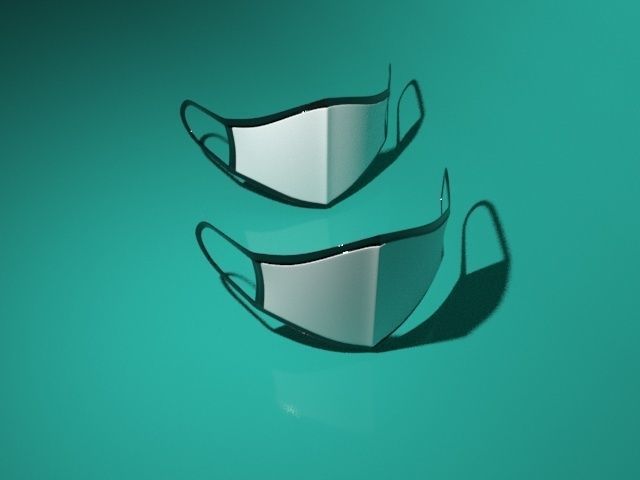 3d Mask coronavirus Low-poly 3D model_4