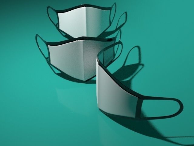 3d Mask coronavirus Low-poly 3D model_2