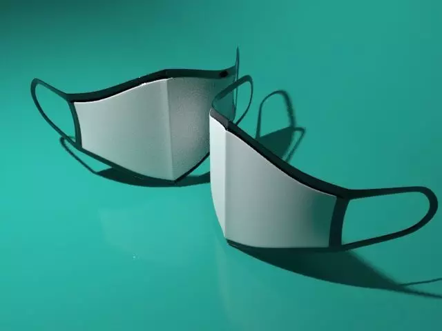 3d Mask coronavirus Low-poly 3D model_0