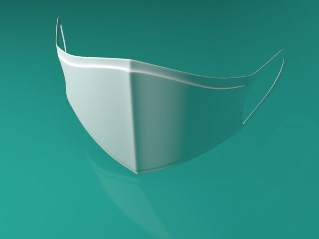 3d Mask coronavirus Low-poly 3D model_8