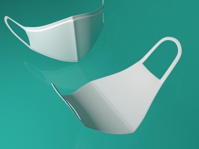 3d Mask coronavirus Low-poly 3D model_7