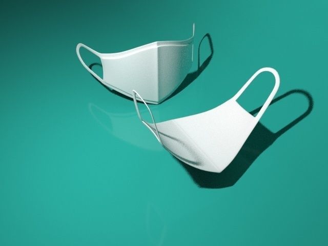 3d Mask coronavirus Low-poly 3D model_5