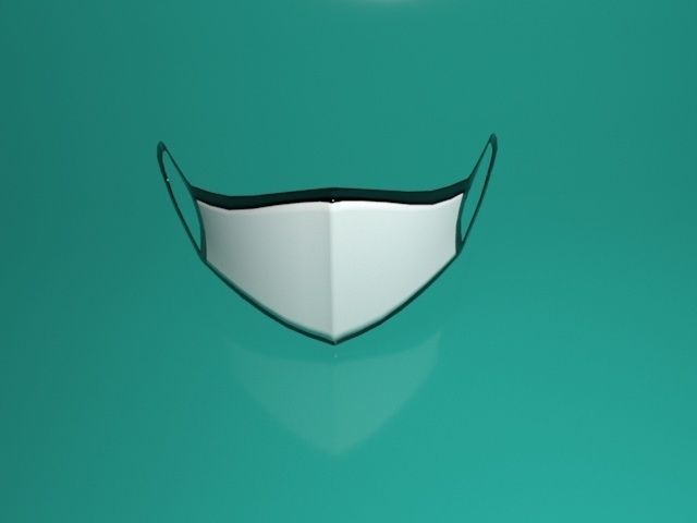 3d Mask coronavirus Low-poly 3D model_10