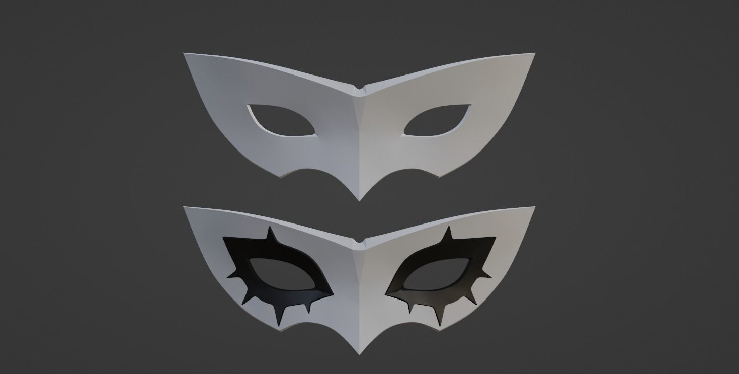 Persona 5 Jokers mask Game accurate 3D print model_2