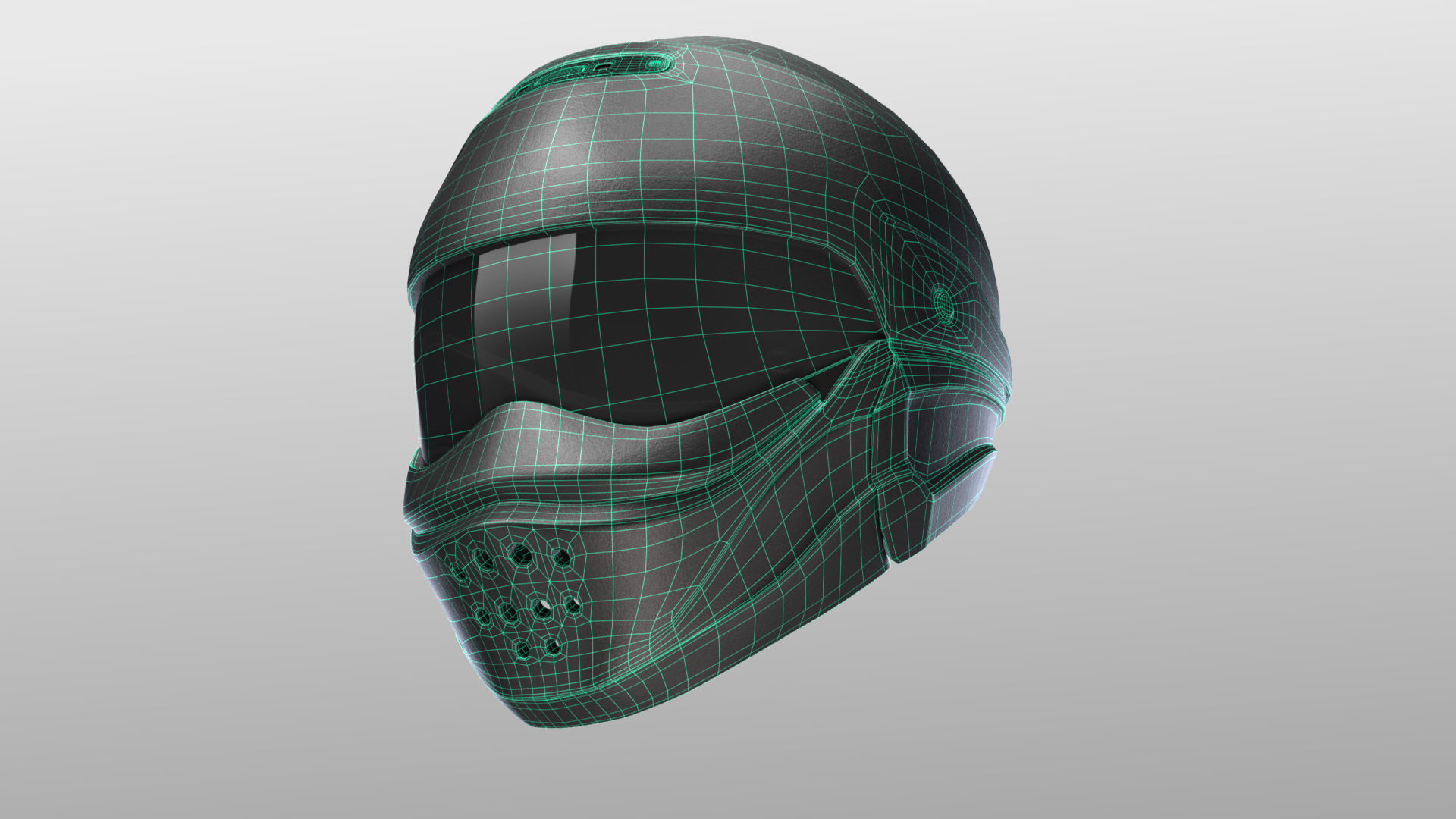 Motorcycle helmet 3D model_12