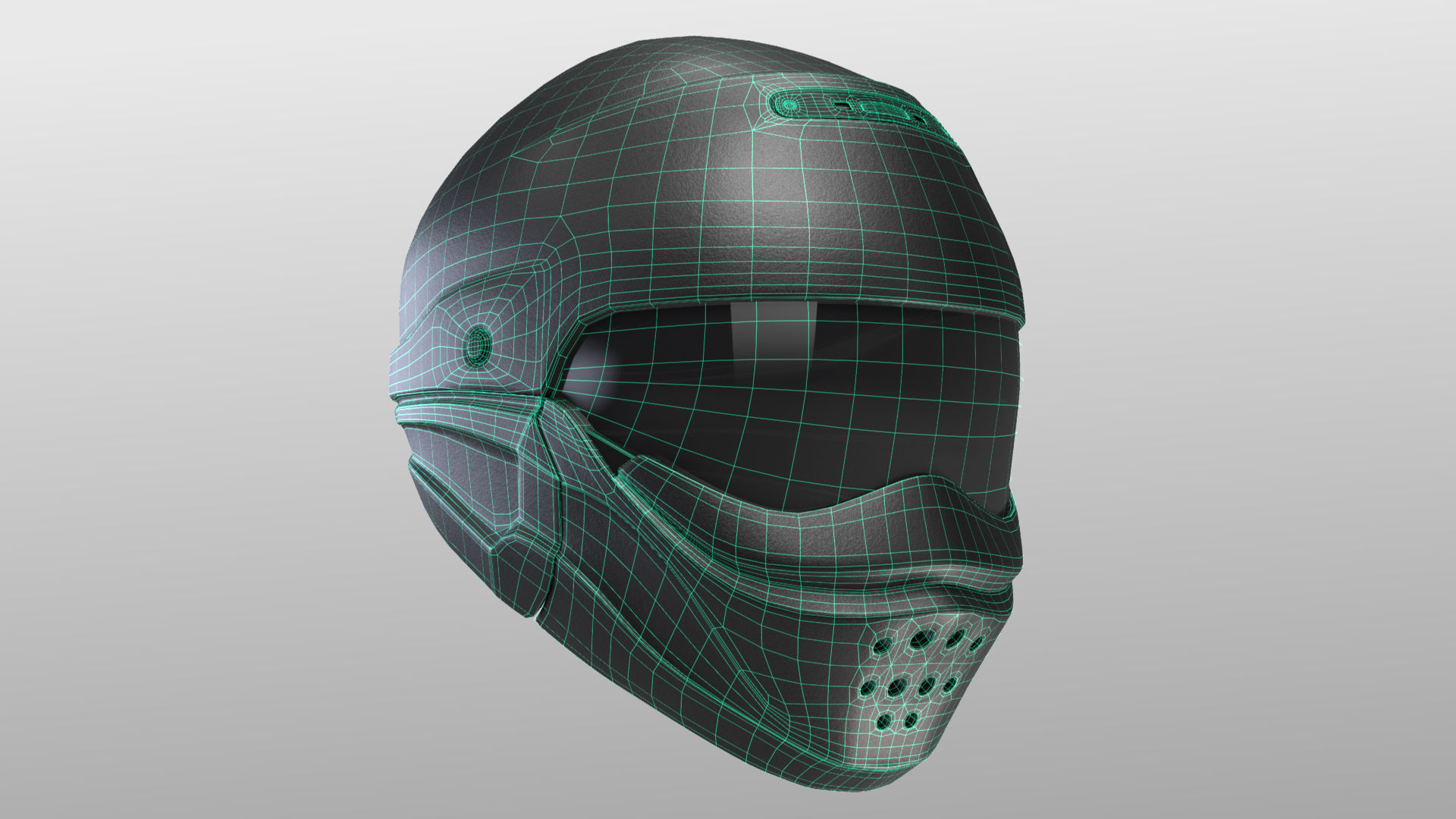 Motorcycle helmet 3D model_18