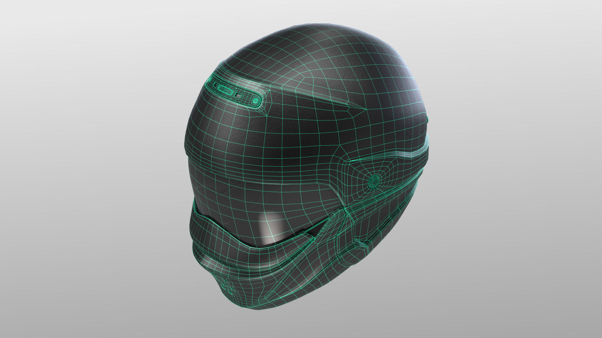 Motorcycle helmet 3D model_14