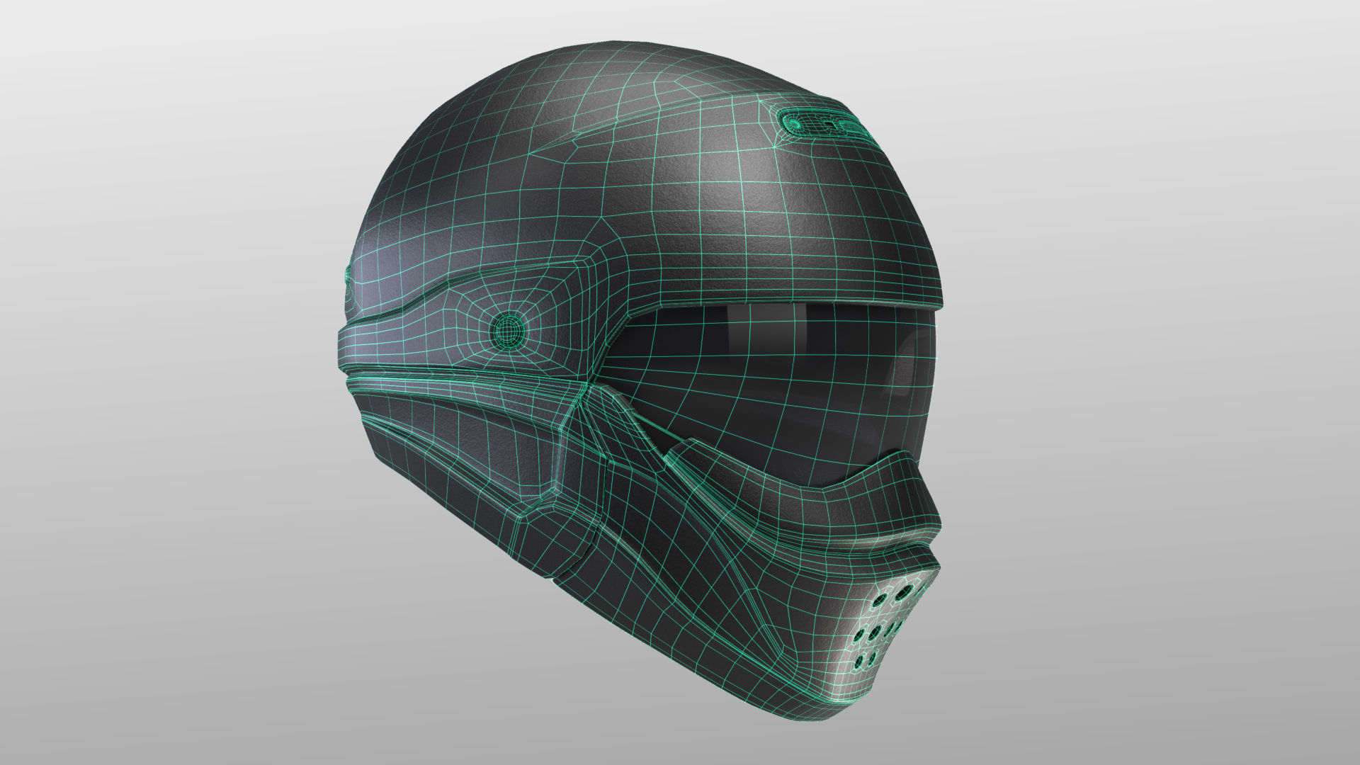 Motorcycle helmet 3D model_19