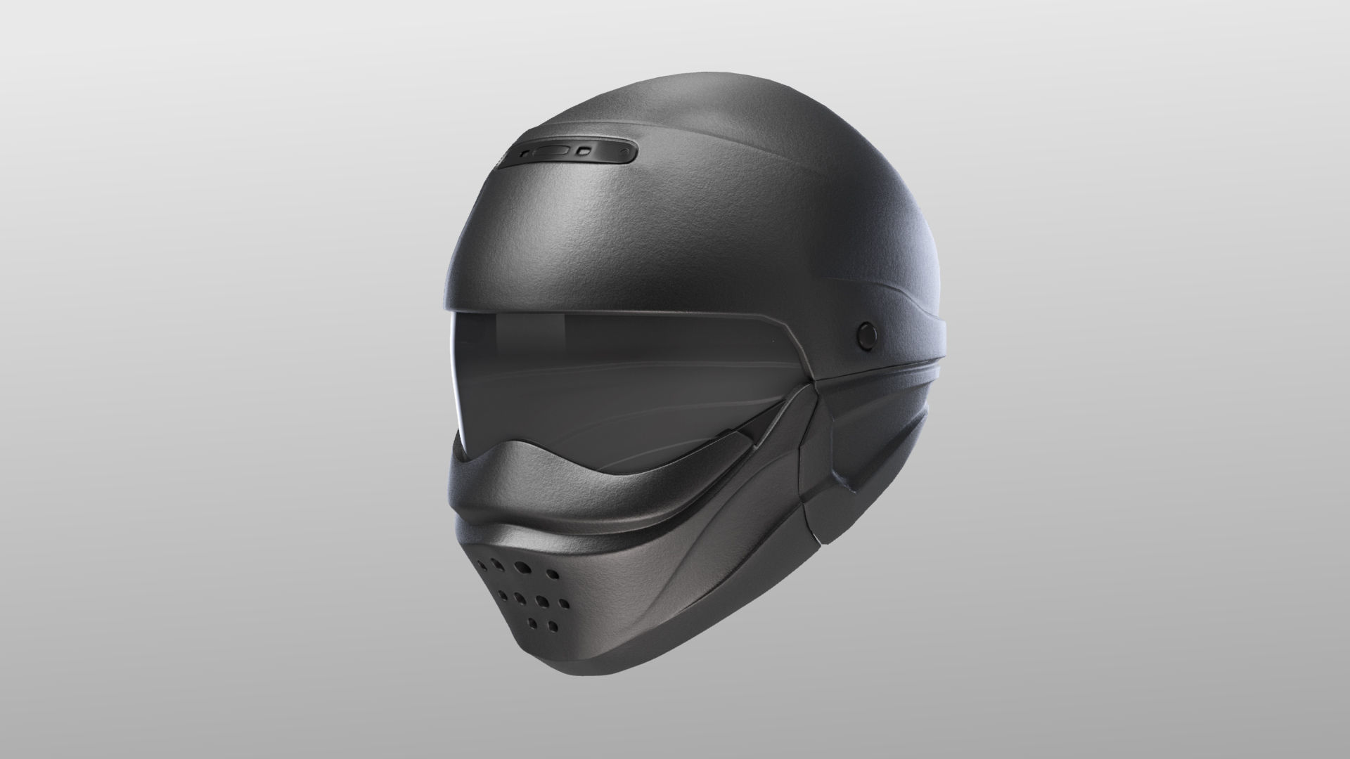 Motorcycle helmet 3D model_2