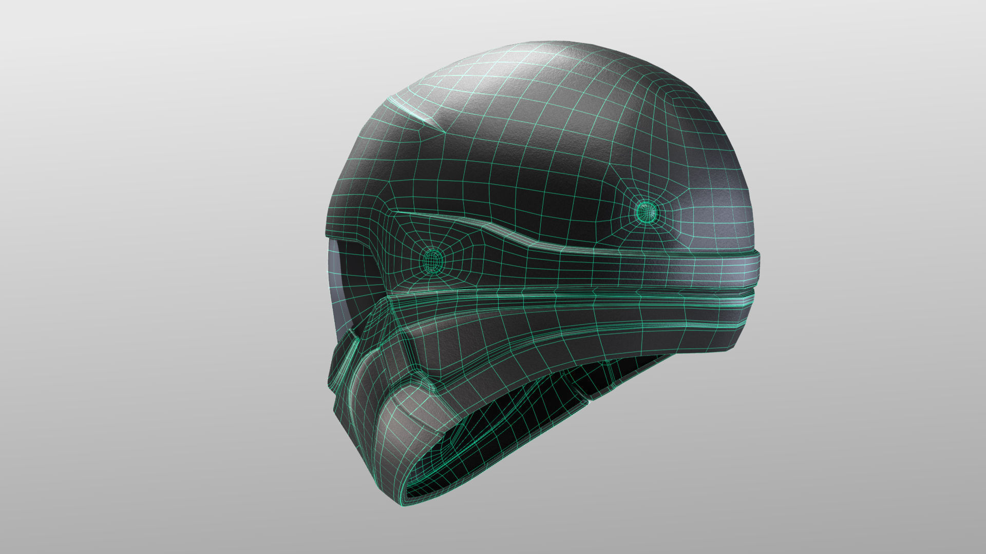 Motorcycle helmet 3D model_15