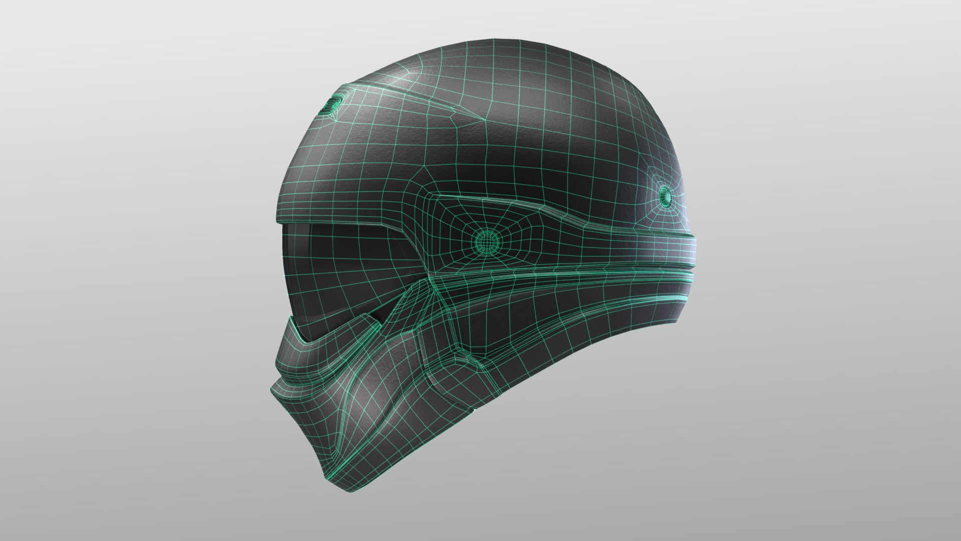 Motorcycle helmet 3D model_13