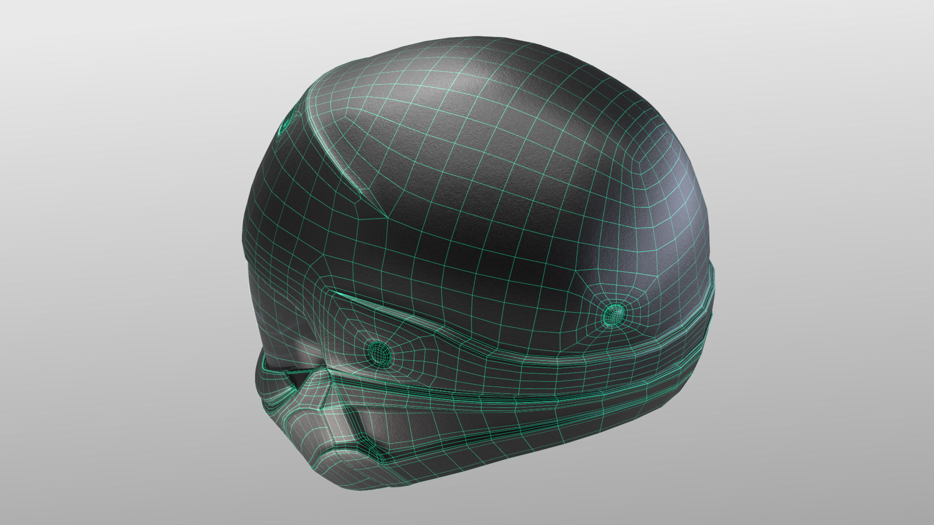 Motorcycle helmet 3D model_16