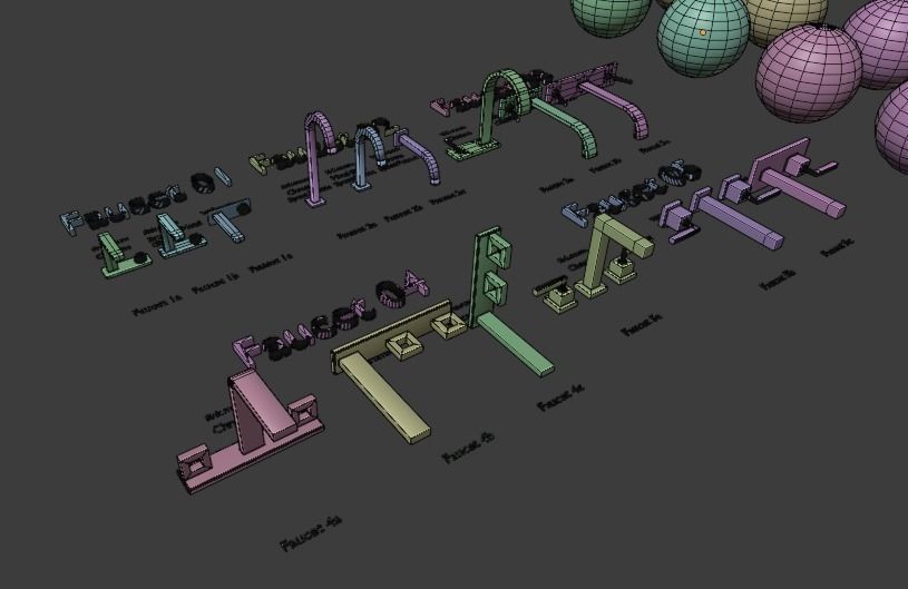 Faucet Set 1 - 15 Faucet Models 3D model_4