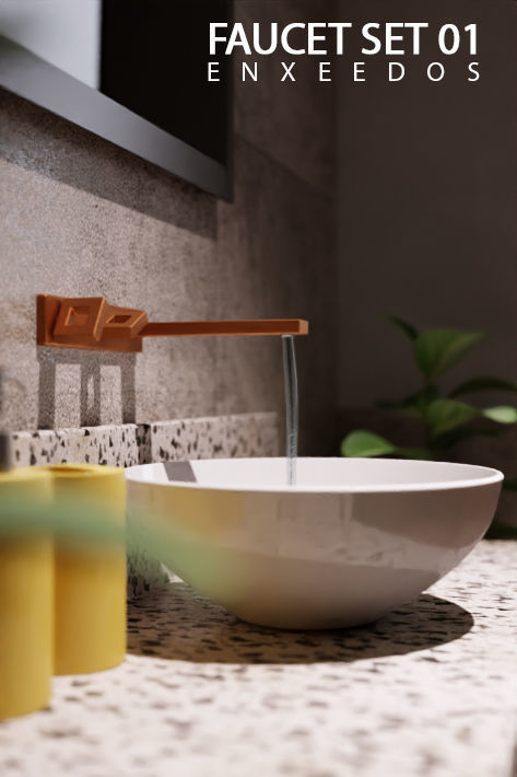 Faucet Set 1 - 15 Faucet Models 3D model_1