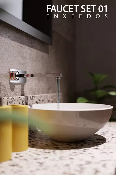 Faucet Set 1 - 15 Faucet Models 3D model_0