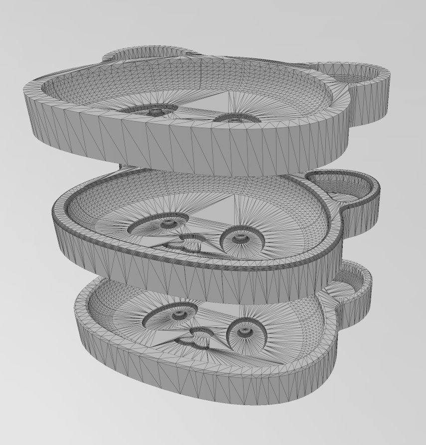 Panda wooden bowl 3D print model_10