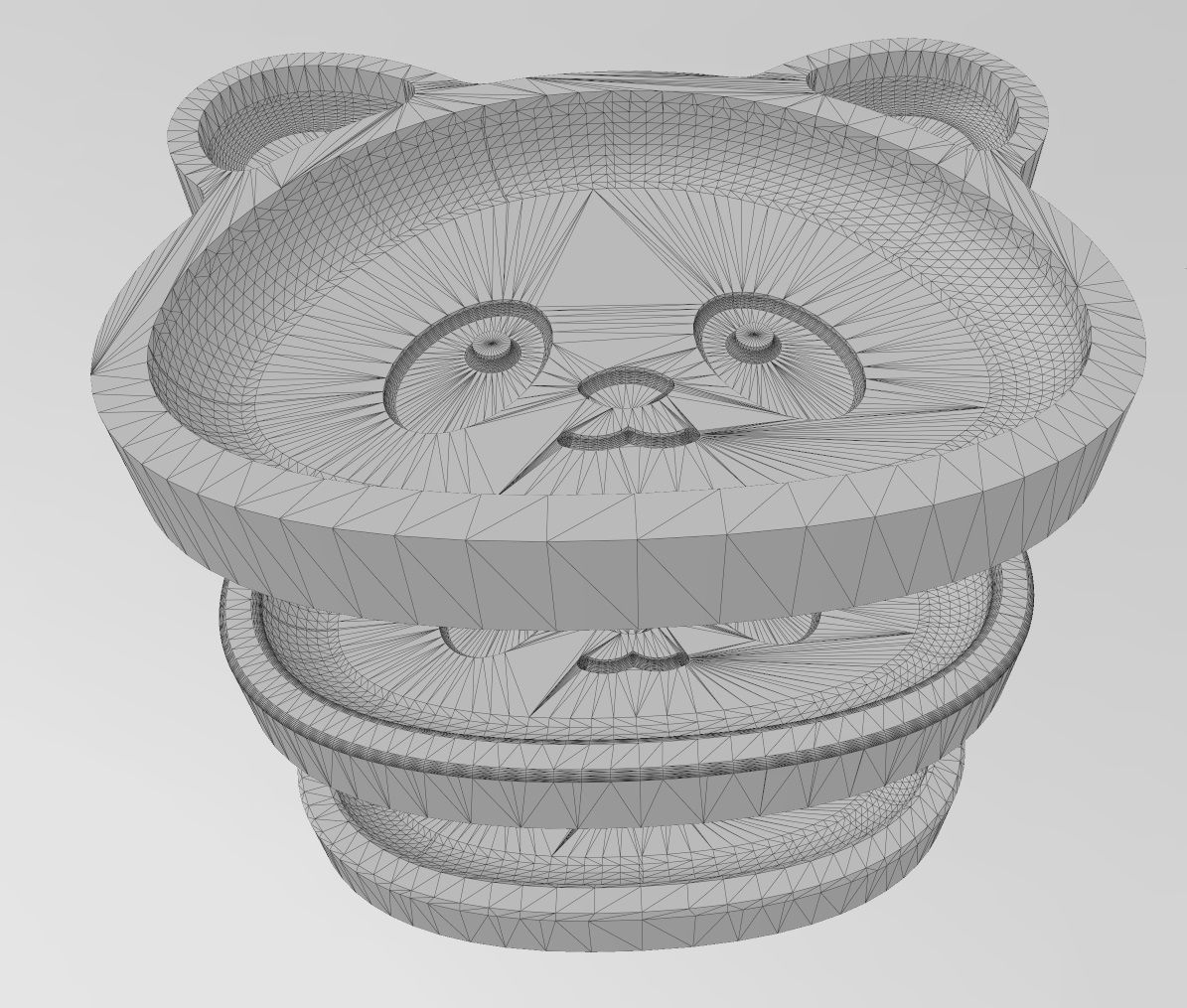 Panda wooden bowl 3D print model_13