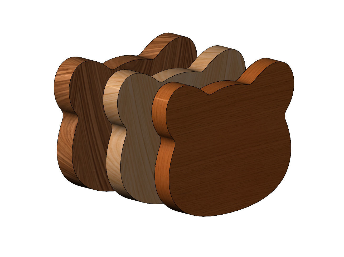 Panda wooden bowl 3D print model_7