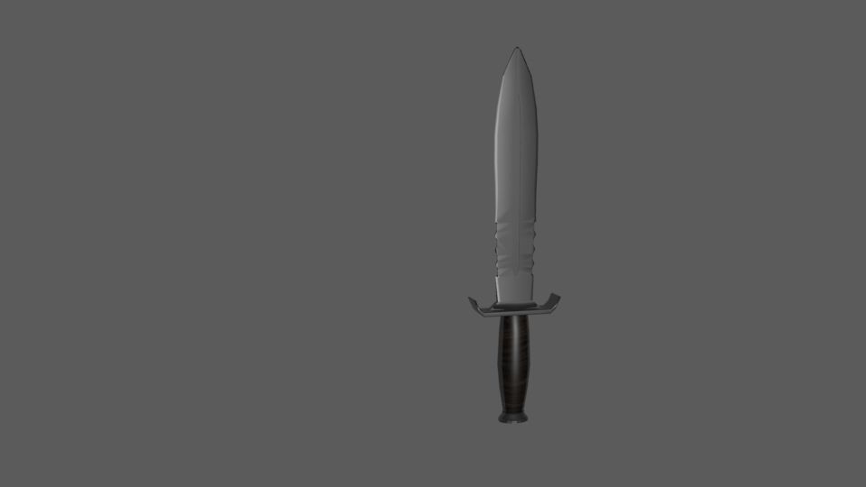 5 knife 3d Maya Low-poly 3D model_4