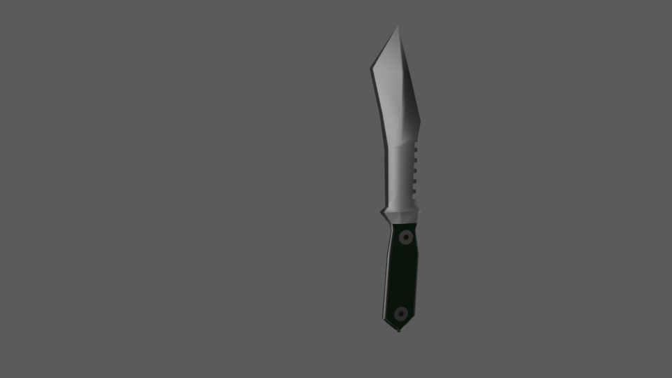 5 knife 3d Maya Low-poly 3D model_3