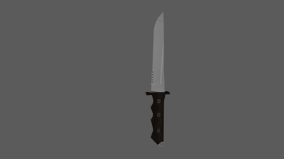 5 knife 3d Maya Low-poly 3D model_1