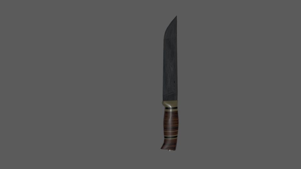 5 knife 3d Maya Low-poly 3D model_2