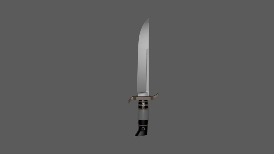5 knife 3d Maya Low-poly 3D model_5