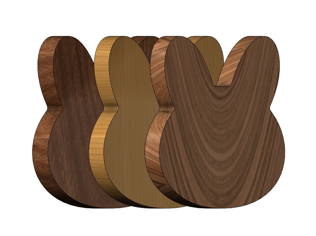 Bunny wooden bowl  3D print model_7